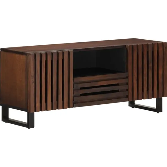 vidaXL TV-bord 100x34x46 cm massivt mangotræ, brun