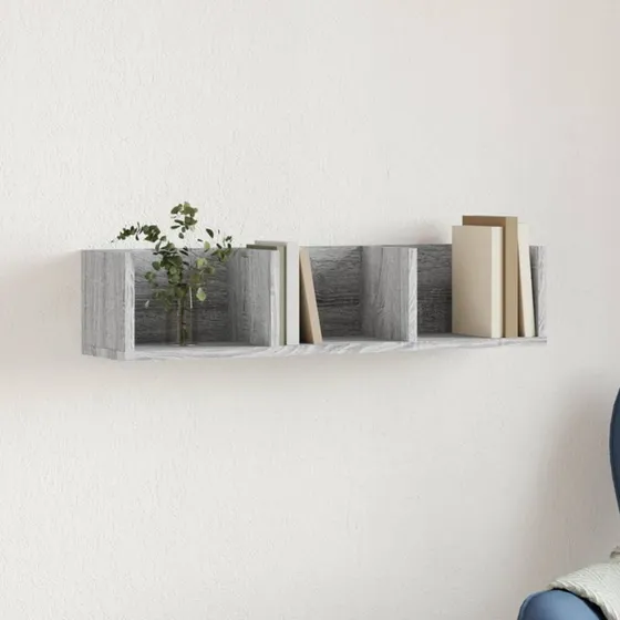 vidaXL vægskab 75x18x16,5 cm grå Sonoma-eg