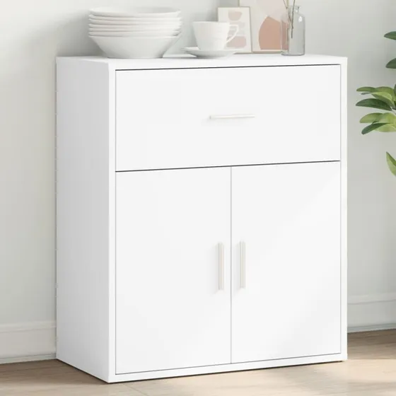 vidaXL skænk 60x31x70 cm konstrueret træ hvid