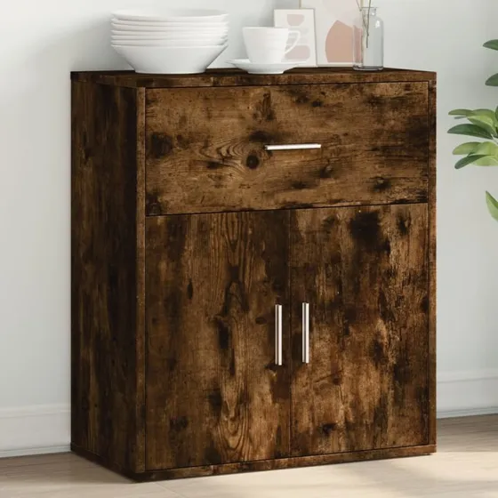 vidaXL skænk 60x31x70 cm i konstrueret træ, røget eg