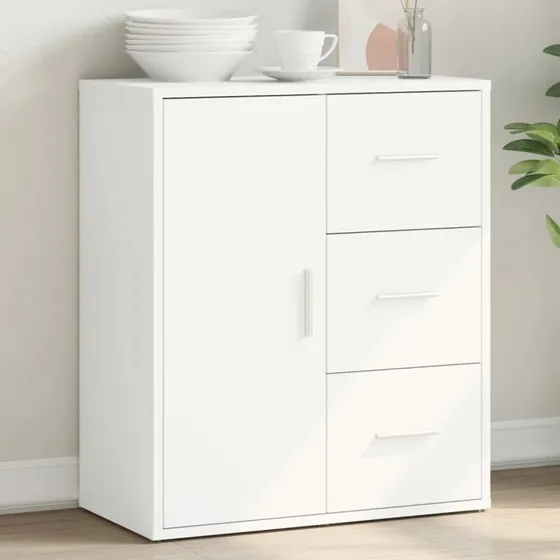 vidaXL skænk 60x31x70 cm konstrueret træ hvid