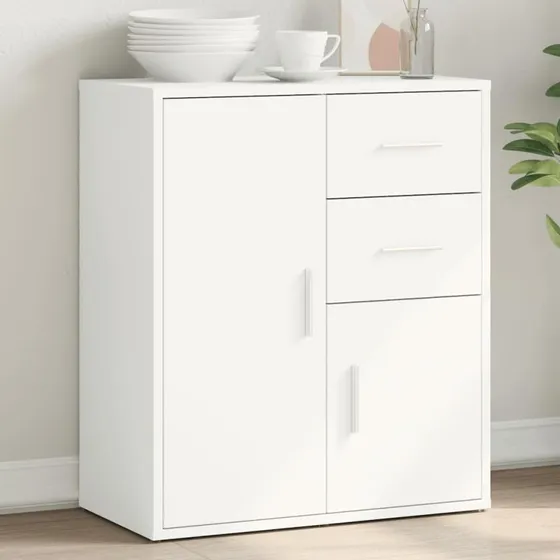vidaXL skænk 60x31x70 cm konstrueret træ hvid