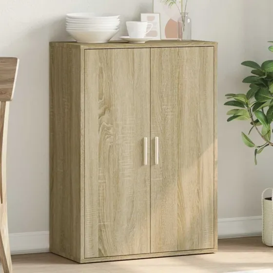 vidaXL skænk 60x31x84 cm konstrueret træ, røget egetræ