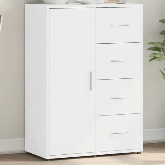 vidaXL skænk 60x31x84 cm konstrueret træ hvid
