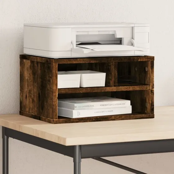vidaXL printerstativ 40×32×22,5 cm – røget egetræ