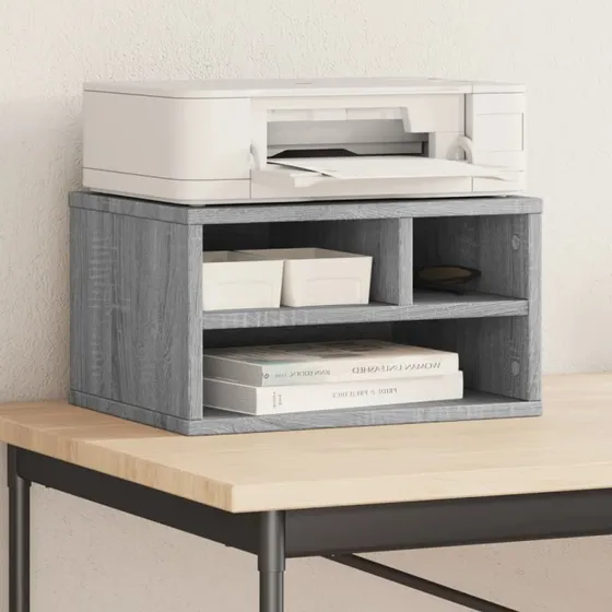 vidaXL printerstativ 40x32x22,5 cm grå sonoma-eg