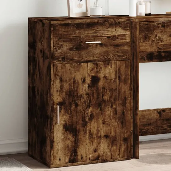 vidaXL opbevaringsskab 56,5x39x90 cm konstrueret træ, røget egetræ
