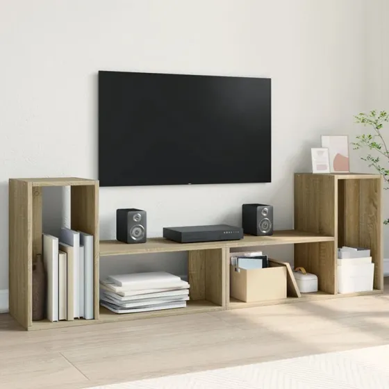 vidaXL TV-borde 2 stk. 75x30x50 cm konstrueret træ Sonoma-eg