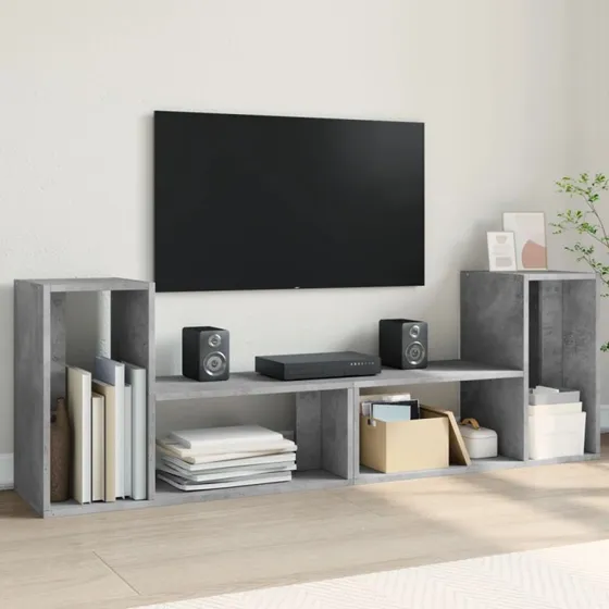 vidaXL TV-borde 2 stk. 75x30x50 cm konstrueret træ, betongrå