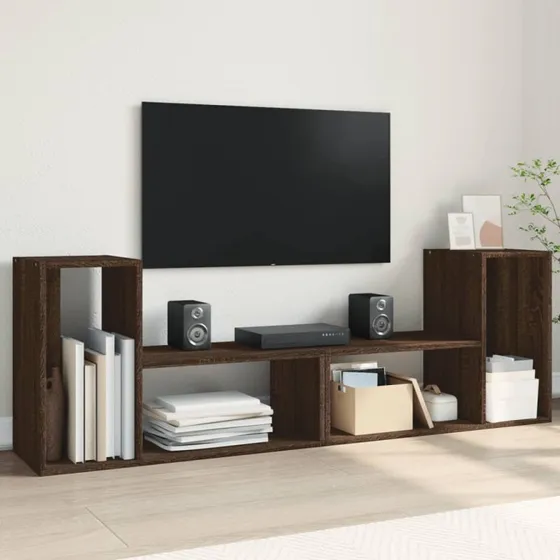vidaXL tv-borde 2 stk. 75x30x50 cm brun egetræsfarve
