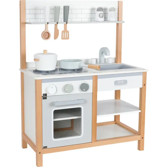 Nordic Play Nature legekøkken med tilbehør (H77×B59,5×D32 cm)