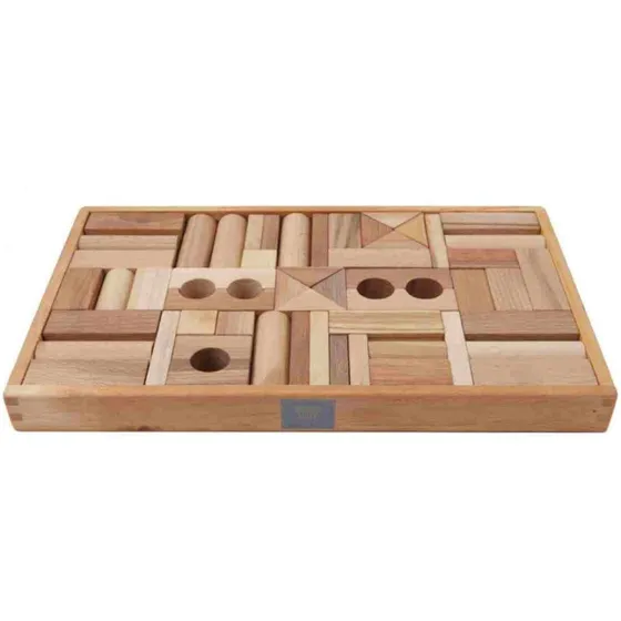 Wooden Story Træklodser i æske, 54 dele