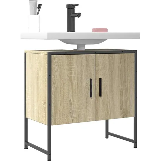 vidaXL underskab til håndvask 60x33x60 cm - sonoma-eg
