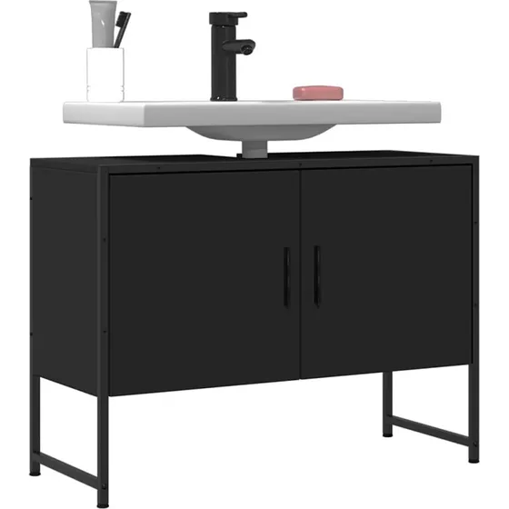 vidaXL underskab til håndvask 80x33x60 cm sort