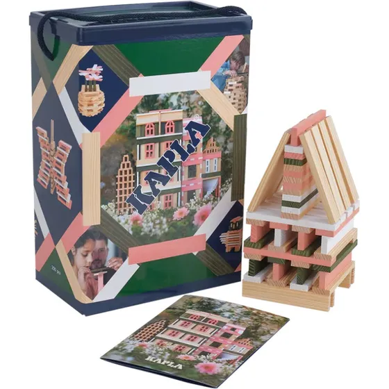 Kapla Box Spring 200 træklodser (forårsfarver)