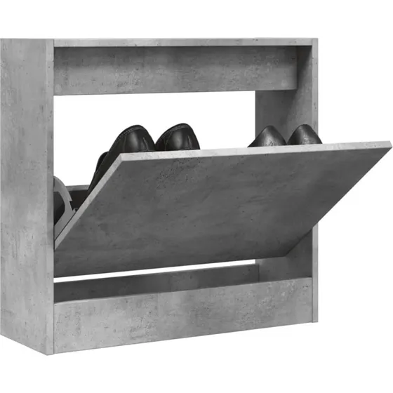 vidaXL skoreol 60x21x57 cm - betongrå (vippeskuffe)