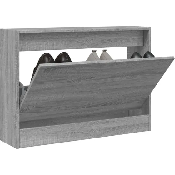 vidaXL skoskab 80x21x57 cm i konstrueret træ, grå Sonoma-eg