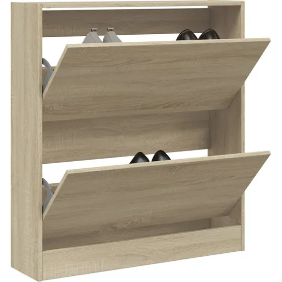 vidaXL skoreol 80x21x87,5 cm konstrueret træ Sonoma-eg
