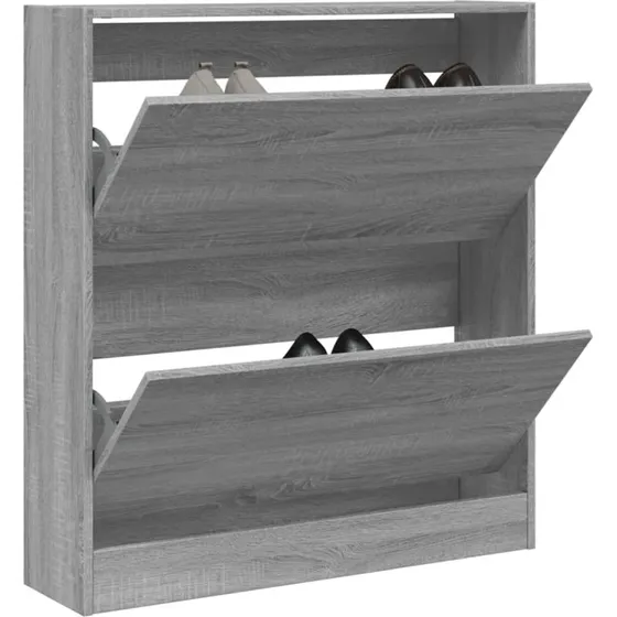 vidaXL skoreol 80x21x87,5 cm i grå Sonoma-eg