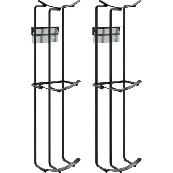 vidaXL tndebeslag til spring 2 stk. stl, sort