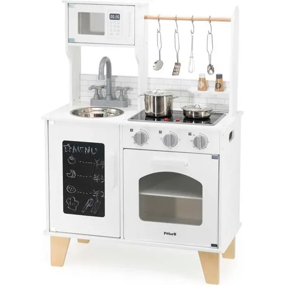 Kid'oh Chef's Legekøkken med Lyd & Lys og Tilbehør - Hvid