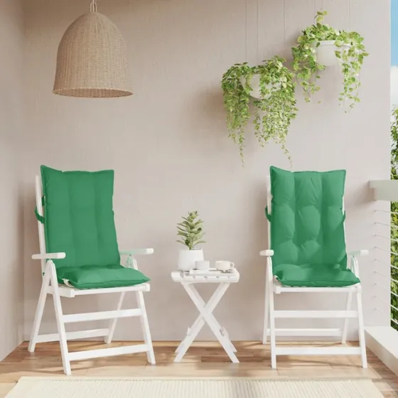 vidaXL stolehynder med hj ryg 2 stk. oxfordstof grn