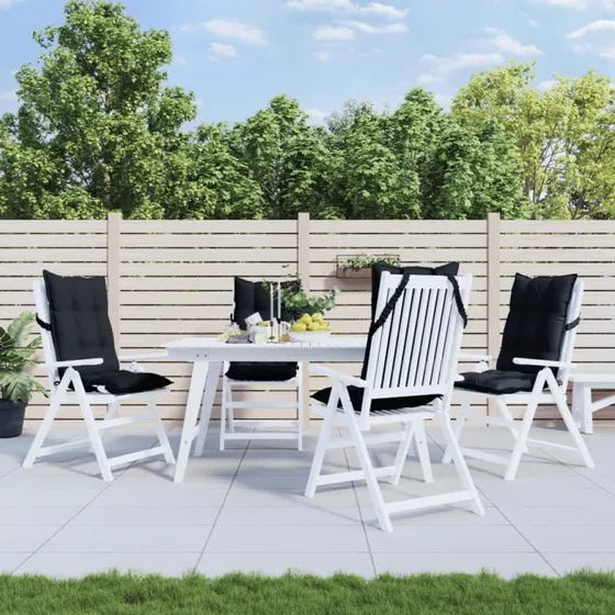 vidaXL stolehynder hj ryg 4 stk.  Oxfordstof, sort