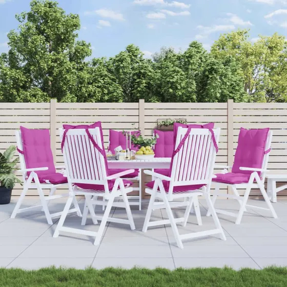 vidaXL stolehynder hj ryg 6 stk. oxfordstof pink