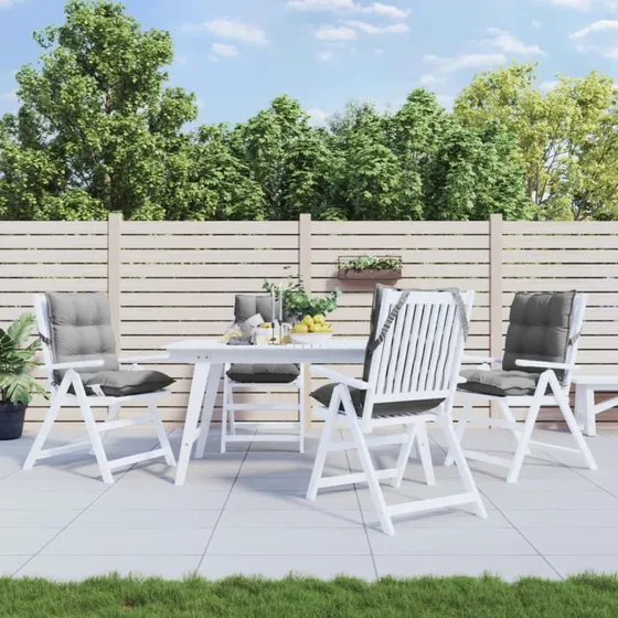 vidaXL stolehynde med lav ryg 4 stk. oxfordstof grå