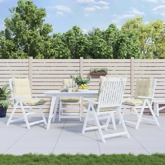 vidaXL stolehynde lav ryg 4 stk. oxfordstof creme