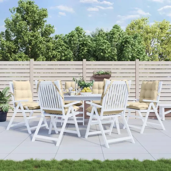 vidaXL Stolehynde med lav ryg 6 stk. – Oxfordstof Beige