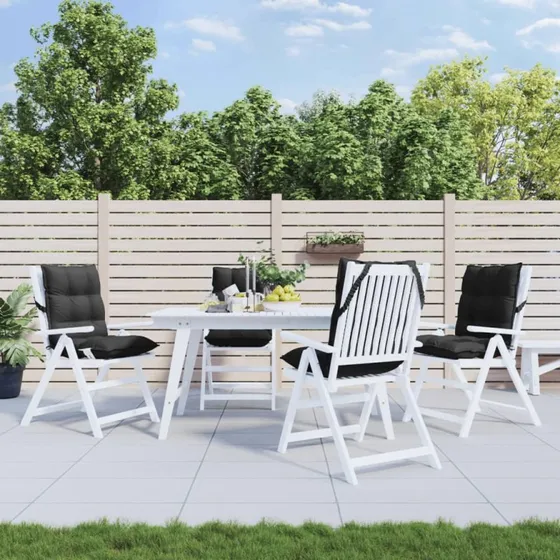 vidaXL stolehynde lav ryg 4 stk. Oxfordstof sort