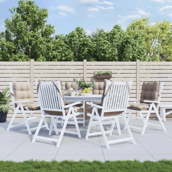 vidaXL stolehynde lav ryg 6 stk. oxfordstof gråbrun