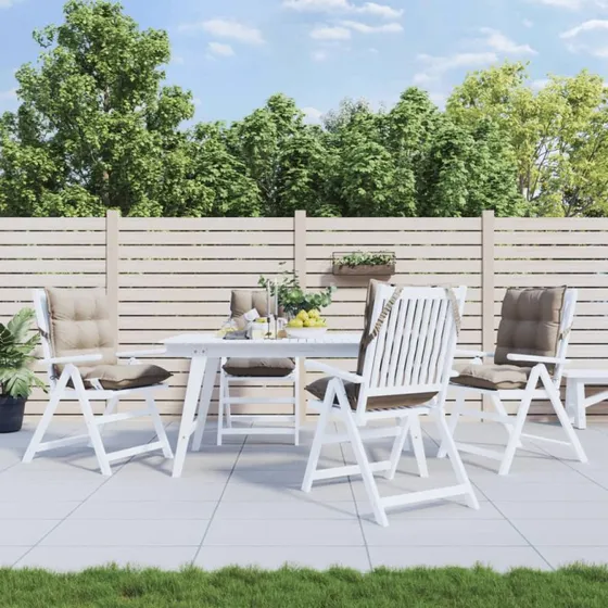 vidaXL stolehynde lav ryg 4 stk. oxfordstof gråbrun