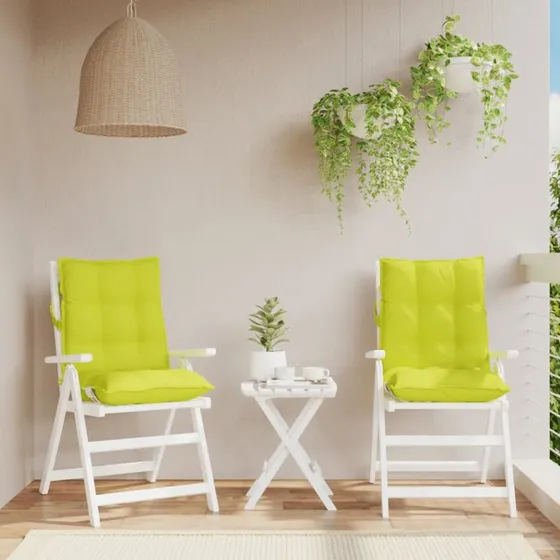 vidaXL stolehynde med lav ryg 2 stk. oxfordstof lysegrøn