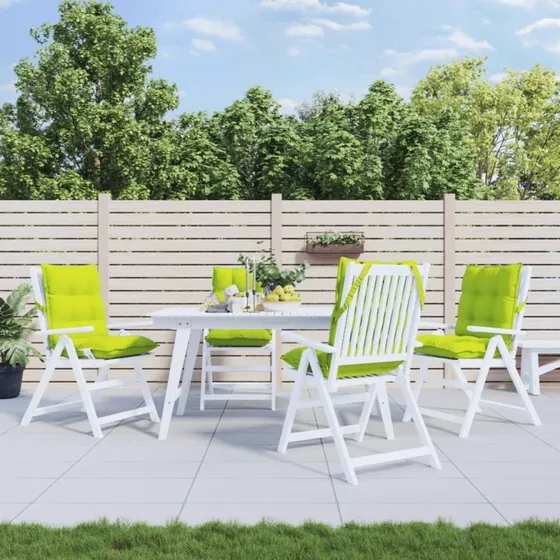 vidaXL Stolehynder lav ryg 4 stk. Oxfordstof lysegrøn