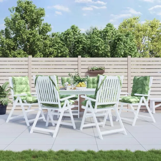 vidaXL 6 stk stolehynder lav ryg i Oxfordstof - bladmønster