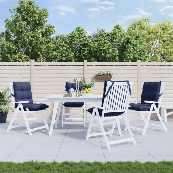 vidaXL Stolehynder lav ryg 4 stk. Oxfordstof - Marineblå