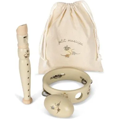 Konges Sløjd Musiksæt i træ – 3 instrumenter (Dino)