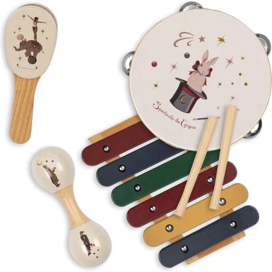 Konges Sløjd Circus musiksæt med xylofon og maracas