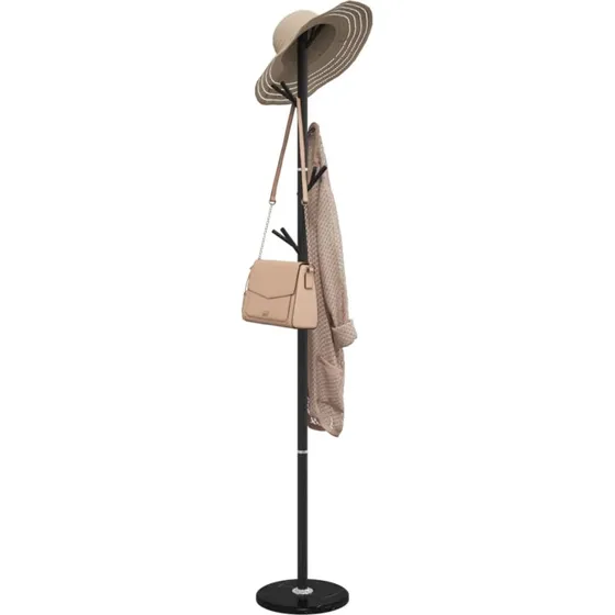 Stumtjener 175 cm pulverlakeret jern - sort