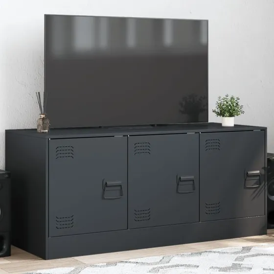 vidaXL TV-bord 99x39x44 cm i antracitgråt stål