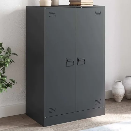 vidaXL skab 67x39x107 cm stål antracitgrå