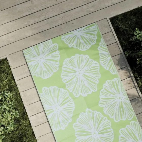 vidaXL Udendørstæppe ARAKIL 80x150 cm PP Grøn