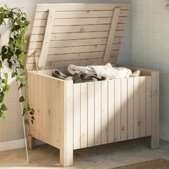 vidaXL opbevaringsboks RANA 80x49x54 cm massivt fyrretræ
