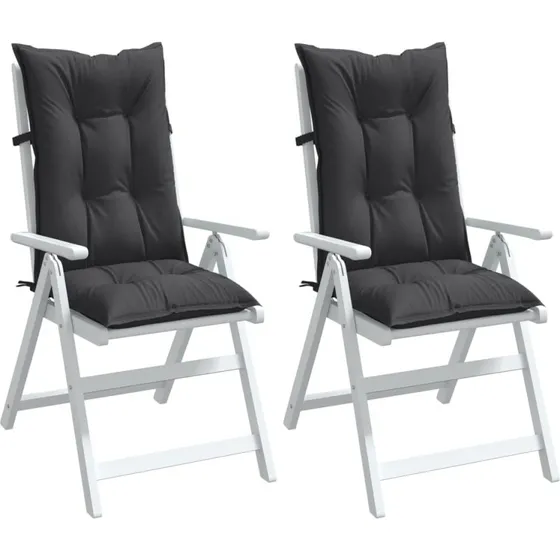 vidaXL stolehynder hj ryg 2 stk 120x50x7 cm antracitgr