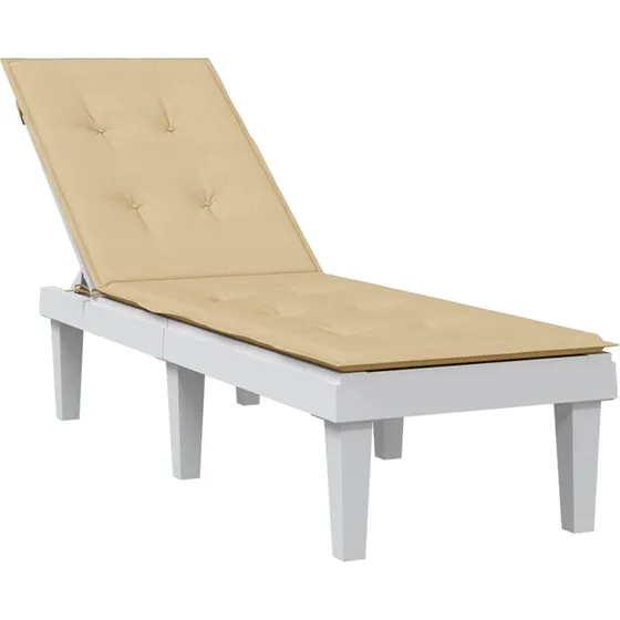 vidaXL hynde til dækstol (75+105)x50x4 cm, meleret beige