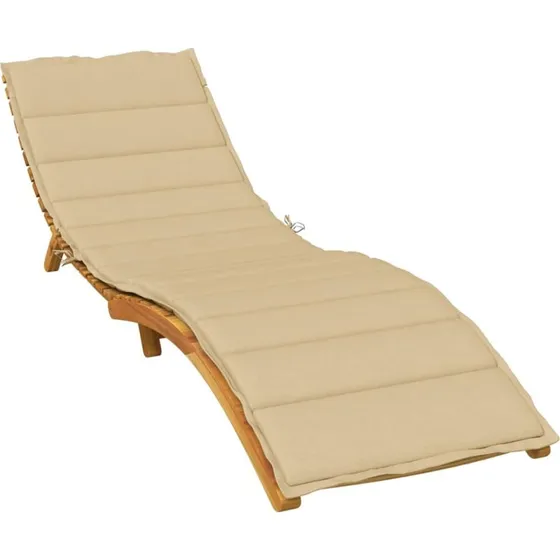 vidaXL hynde til liggestol 200x50x4 cm meleret beige