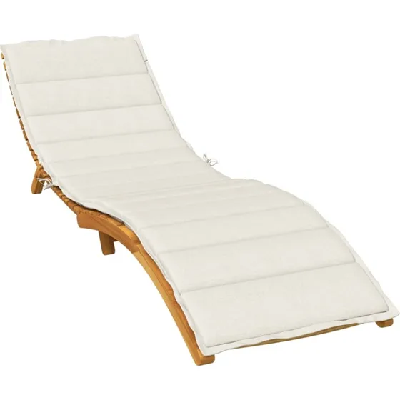 vidaXL hynde til liggestol 200x50x4 cm, meleret creme