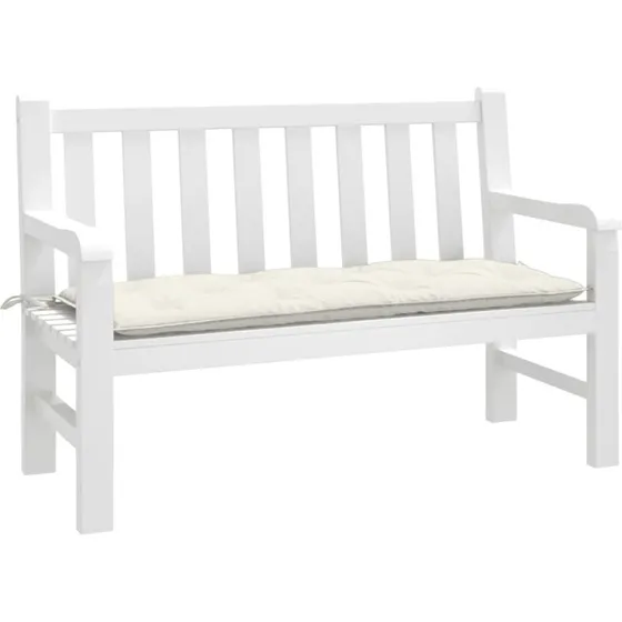 vidaXL hynde til havebnk 120x50x7 cm meleret creme